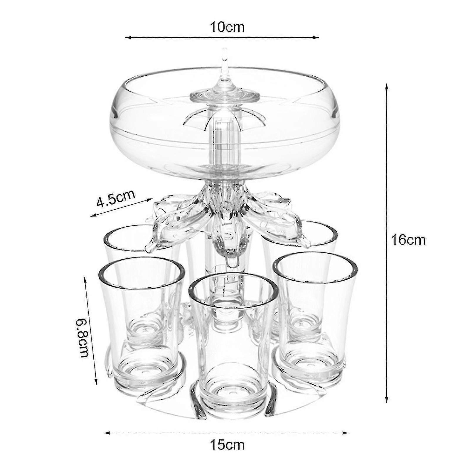 Beverage Dispenser 6 Dispenser With Cups Filling Tools For Home