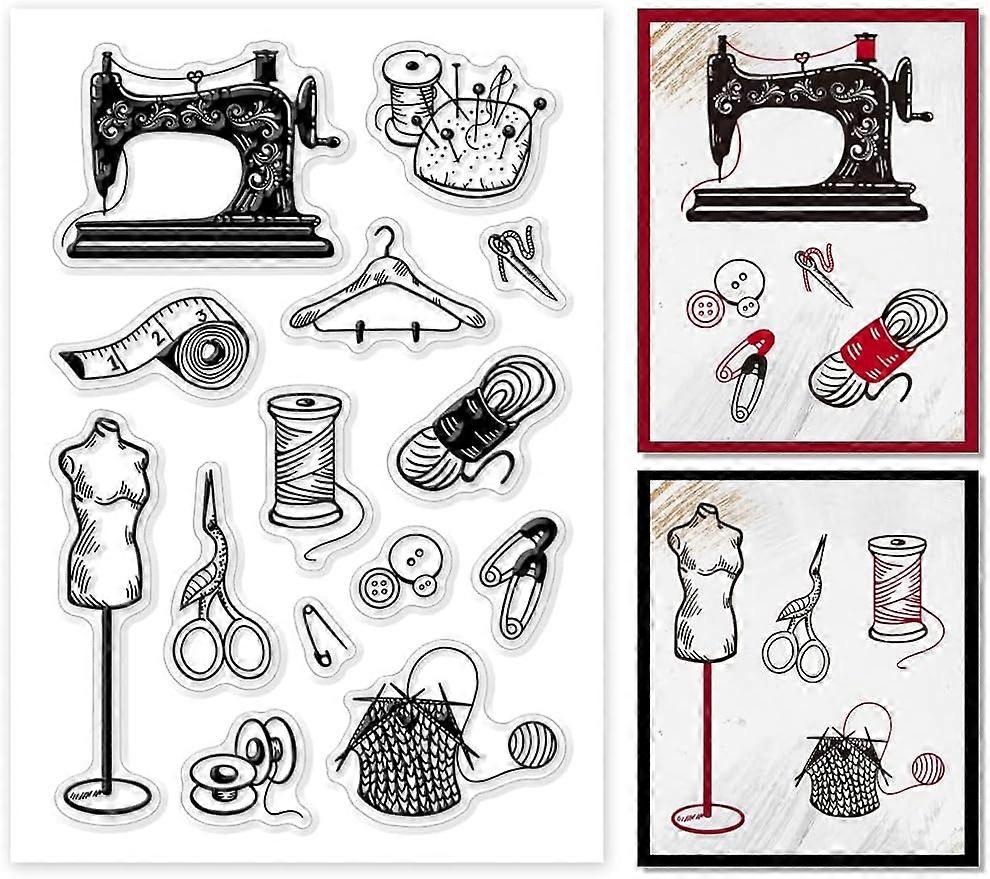1Sheet Sewing Elements Silicone Clear Stamp Seals