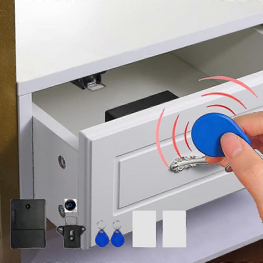Invisible Magnetic Digital Cabinet Lock Rfid Plastic Safety Smart Drawer Hidden Lock Protect Privacy Drawer Cabinet Lock-YuJia