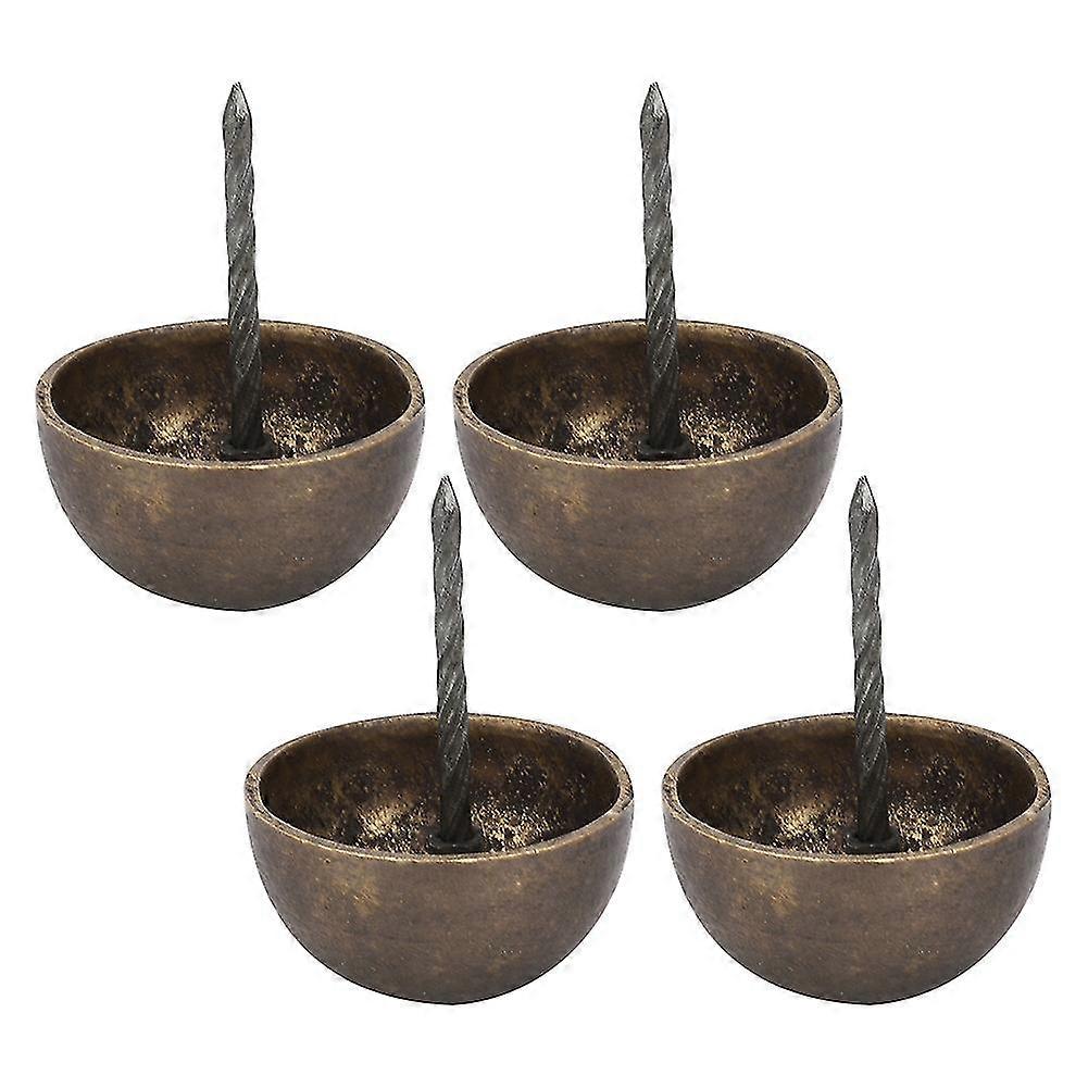 AntiqueBrassRoundHeadUpholsteryNails,4pcs,3-6cmLengthforFurnitureDecoration