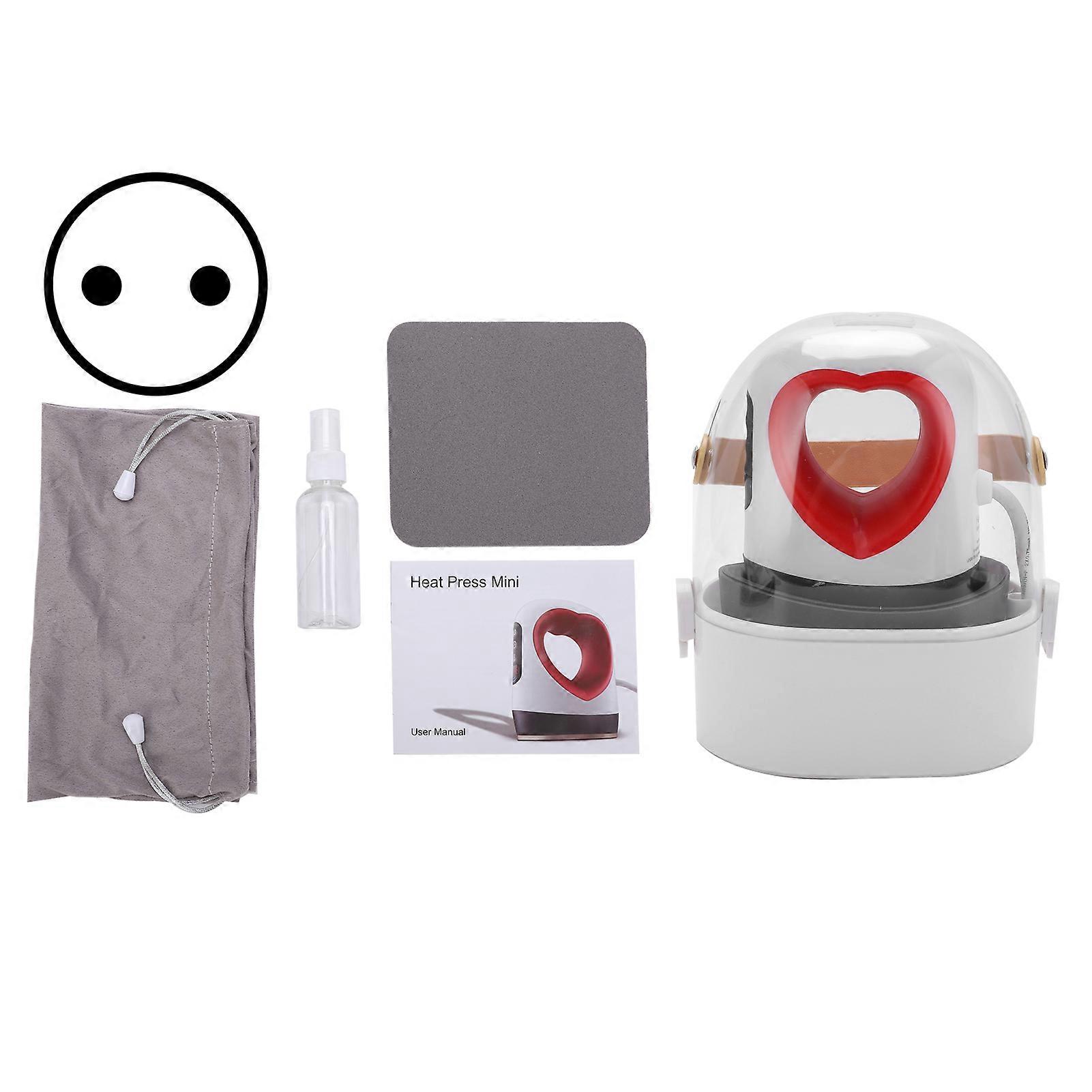ミニヒートプレスポータブル軽量レッドプレスマシンシューズハット加熱トランスファーEUプラグ220V