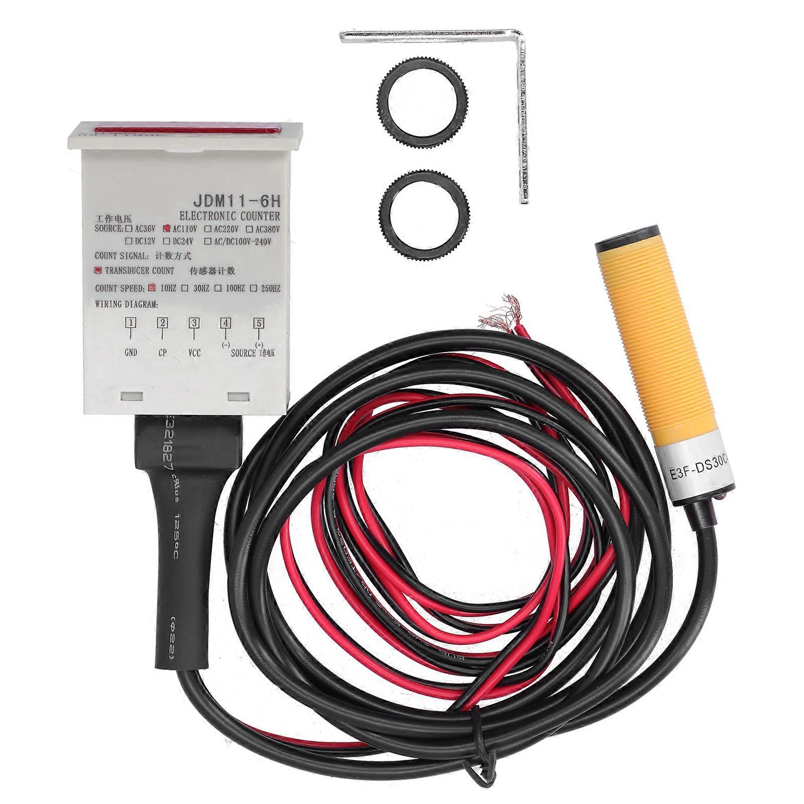 BERM Digital Display Counter Electronic Industrial Sensor Automatic Induction BEM6H30E4CTAC110V NO.9006