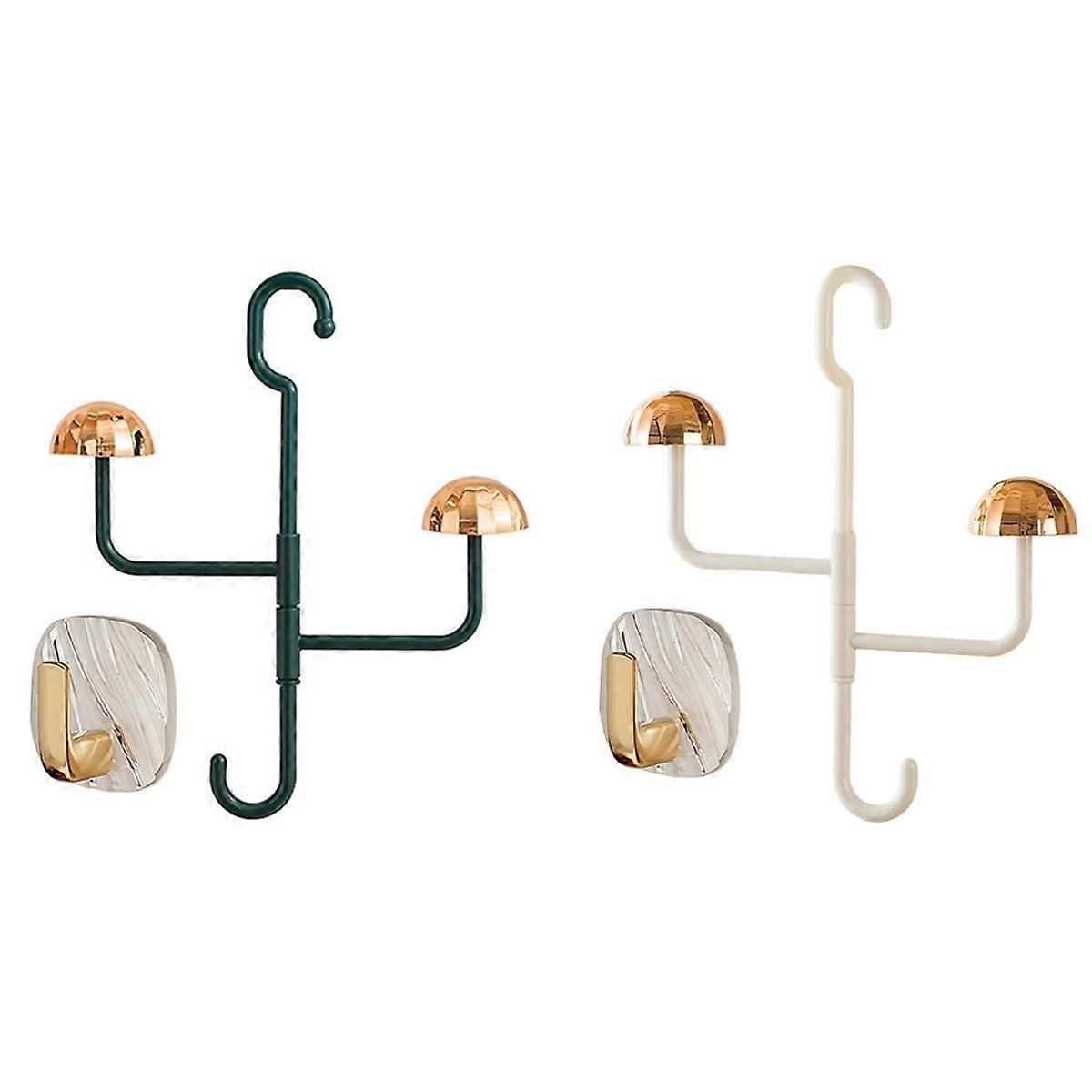 2PCS 360 Rotated Hooks Hat Rack for Baseball Caps Hat Organizer Holder for Hanger & Room Closet Dis