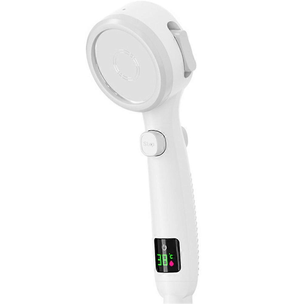 Handheld High Pressure Shower Head LED Digital Temperature Display Water Saving Shower Head