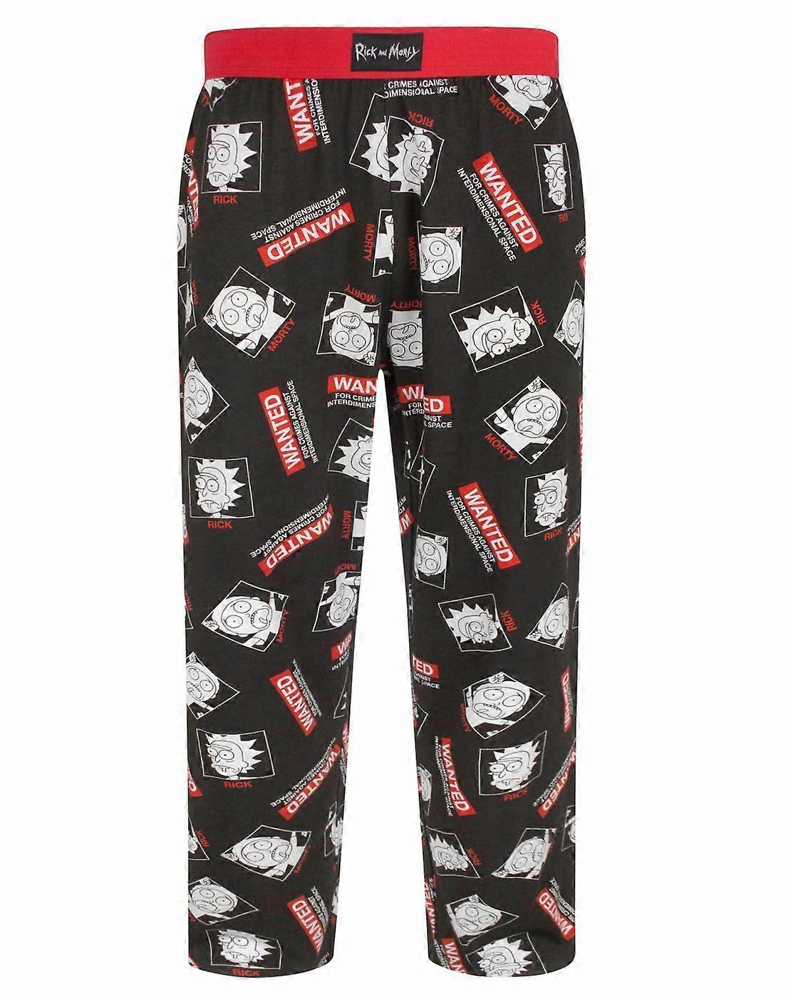 Rick And Morty Mens Lounge Pants Black