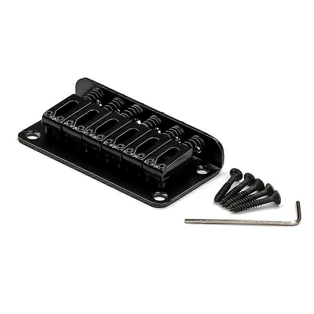 Metal Fixed Hardtail Bridge Top Load Tailpiece for 6 String Electric Guitar