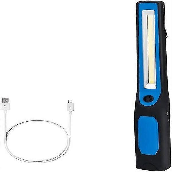 Usb Rechargeable Inspection Light Work Light Cob Flashlight 2 In 1 Flashlight Wi