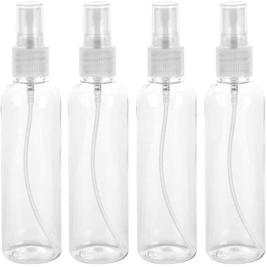 4PCS 100ml Spray Bottle Portable Refillable Durable Fine Mist Sprayer Bottles Liquid Dispensers Empty Plastic