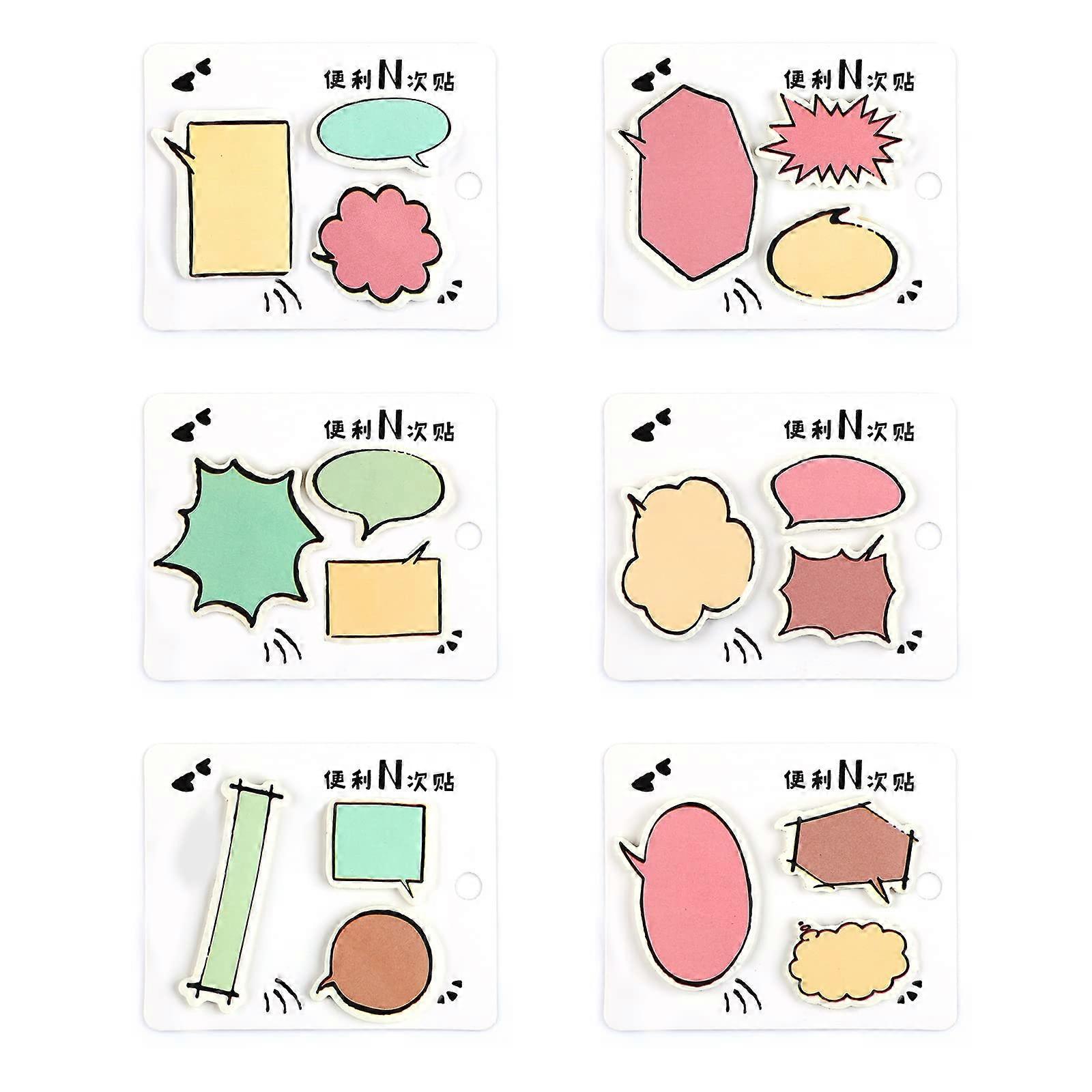 Cute Sticky Notes, 10 Pack Cartoon Self Stick Notes Cute Self-Adhesive Memo Pads Students Home Office Bookmarks and Index Tab