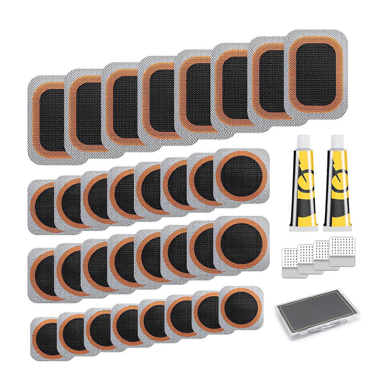 Bike Tire Repair Kit Simple to Operate Bicycle Inner Tube Puncture Patch Kit Suitable for Motorcycle Wheelchair