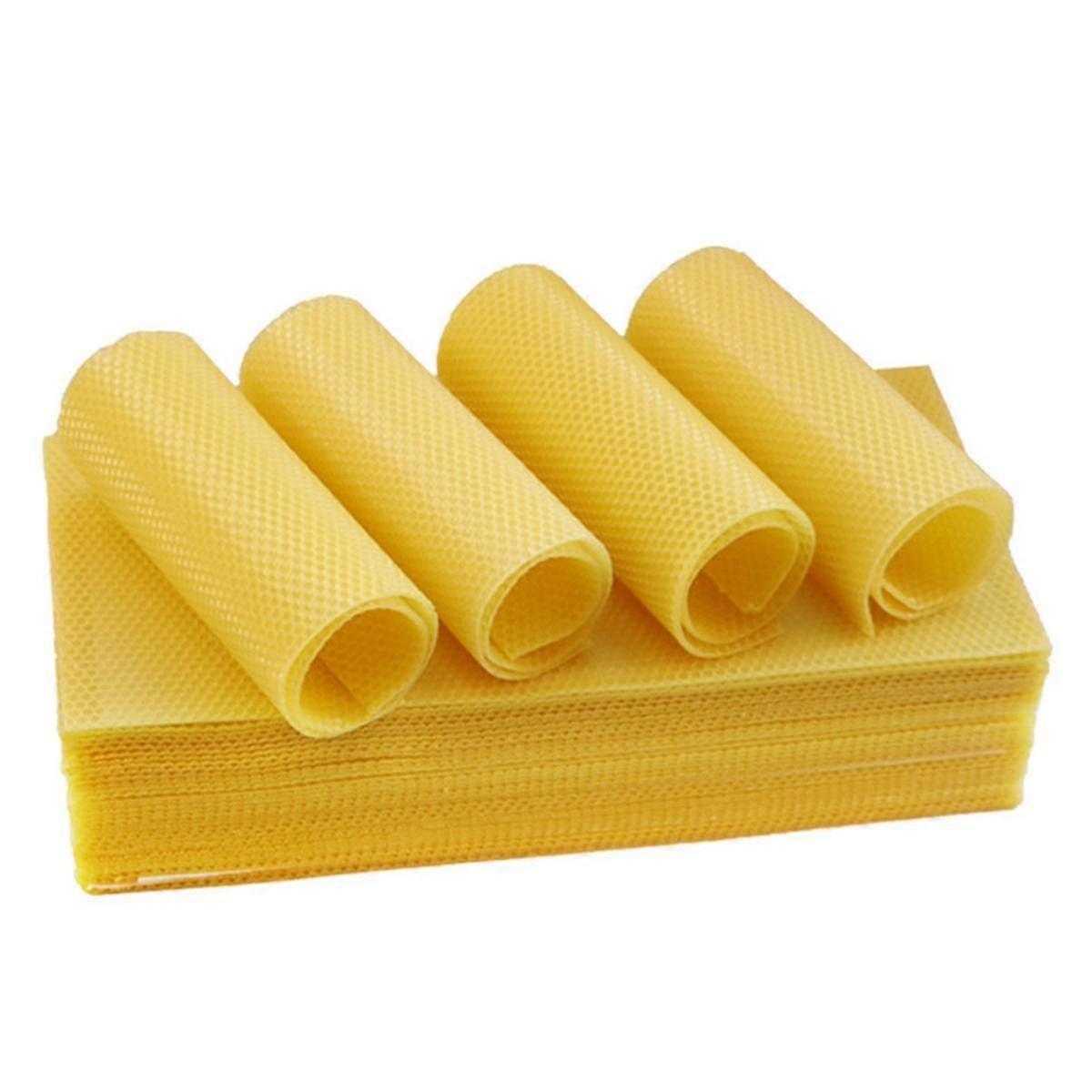 30Pcs Bee Hive Foundation Sheets, Deep Beeswax Foundation Sheets for Bee Frames Beekeeping Tool 41.5x19.5cm