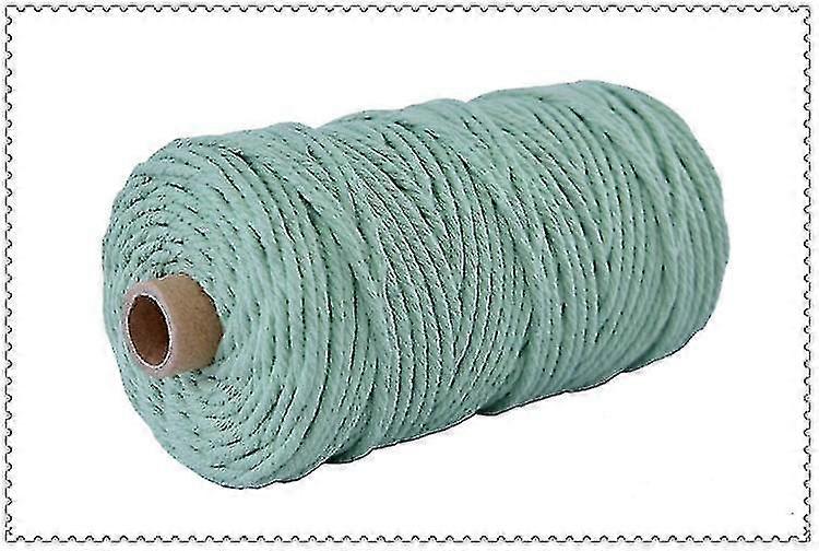 3mm Cotton Cord Rope String Home Textile Wedding Decor,light Green