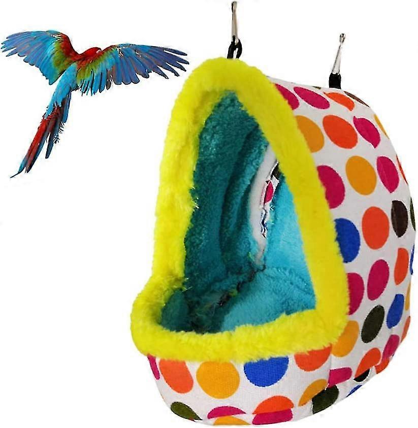 Bird Hanging Hammock Winter Warm Parrot Nest House(size:14 X14x17cm