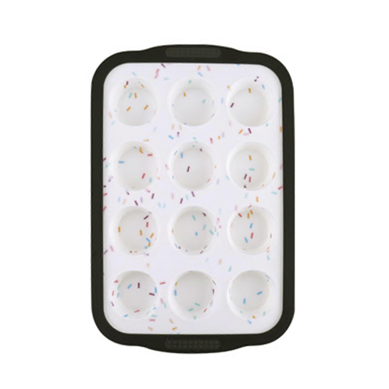 Silicone Muffin Pan 24 Cups Nonstick Mini Cupcake Pan Easy Release Versatile Baking Mold Practical Kitchen Bakeware