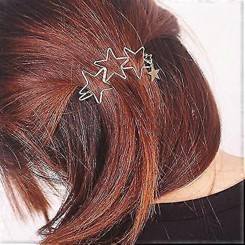 1 épingle à cheveux en forme d'étoile creuse pour filles