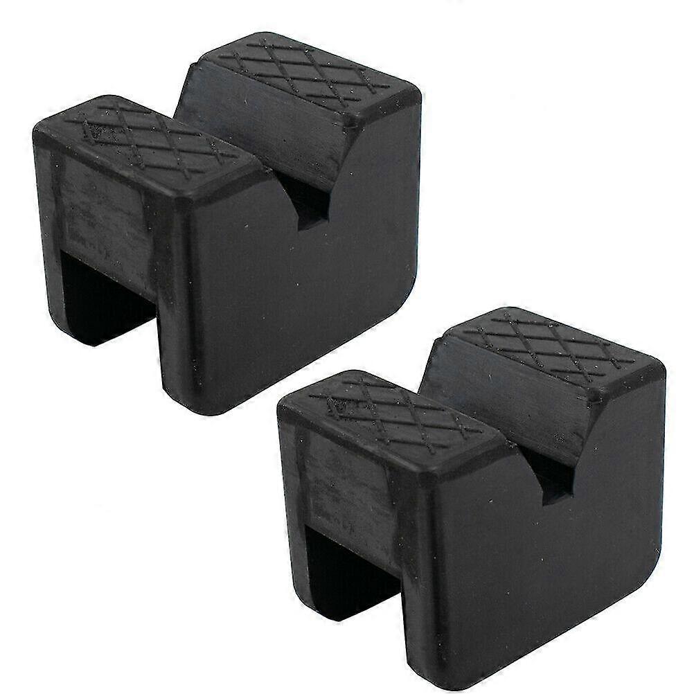 2pcs Rubber Axle Jack Pad Jacking Stand Pads Adapter Frame Rail Protector Lifting