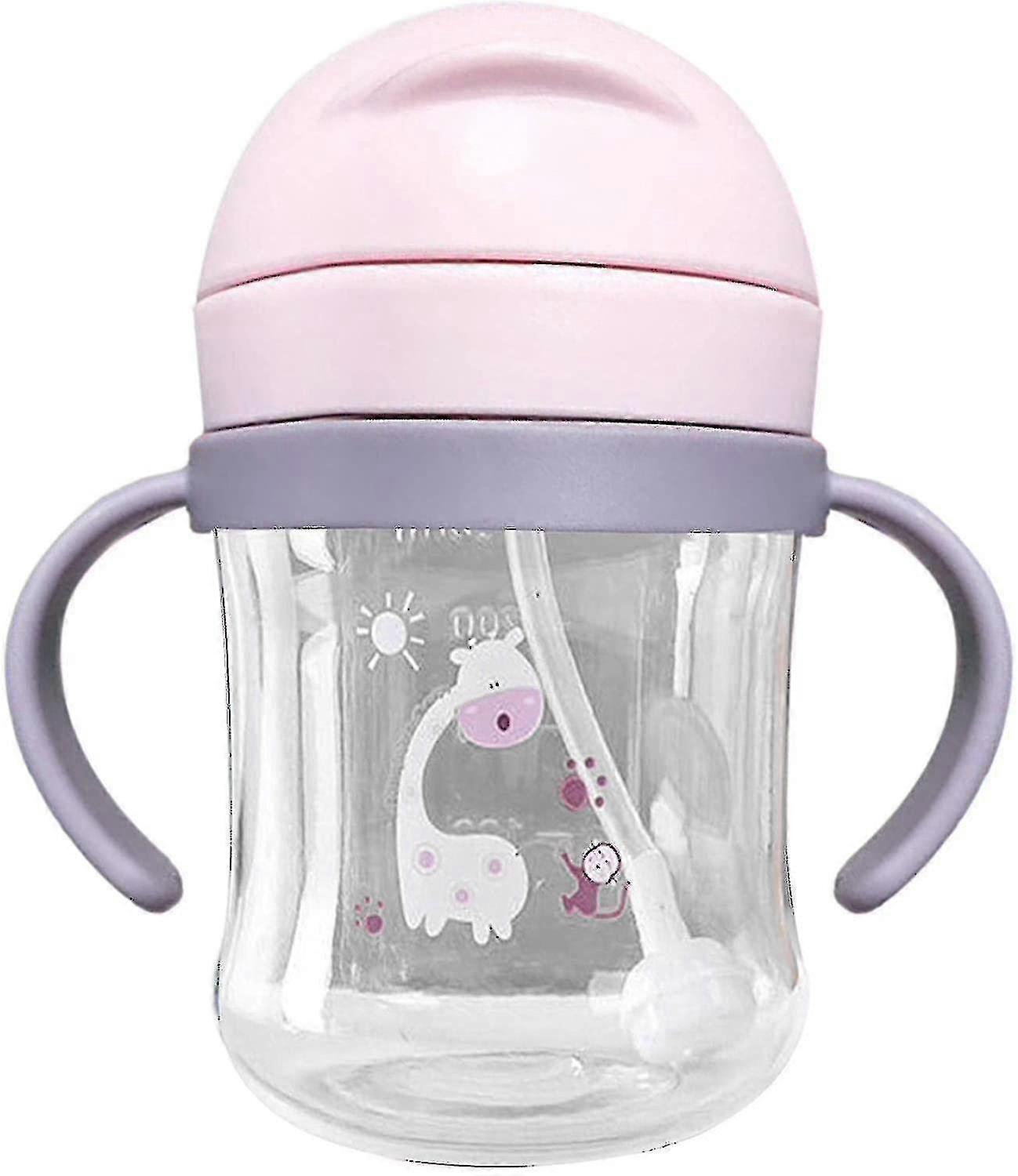 Weighted Straw Cup With Handle, Transition Bottle Straw Cup Leak-proof Spill-proof Baby Water Bottle With Straw For Babies, Toddlers