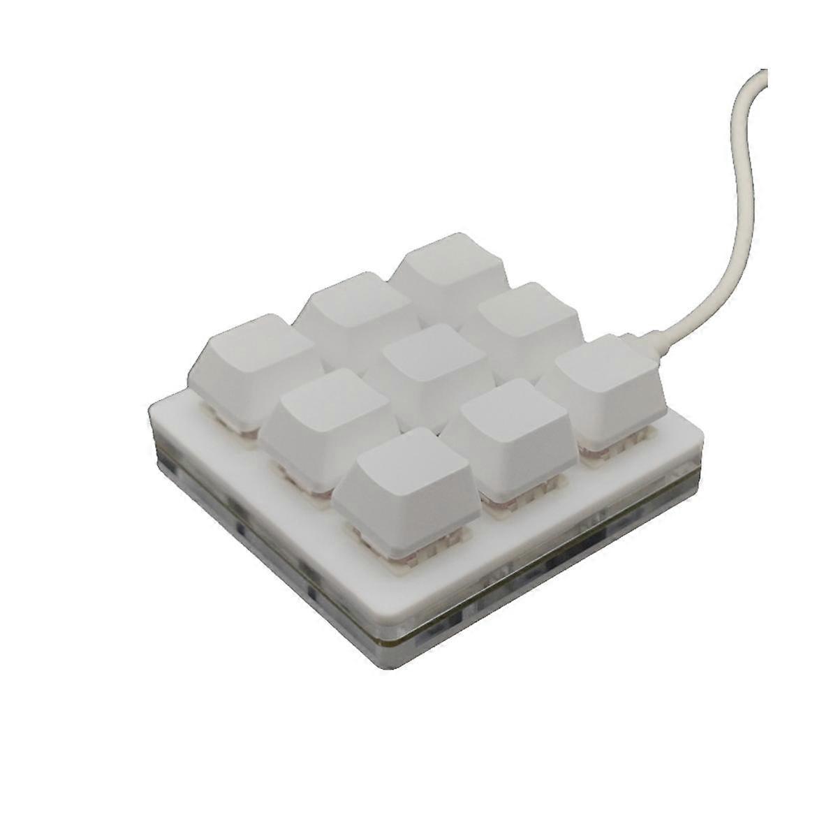 9-Key Mini Mechanical Keypad Select All Copy Paste Custom Shortcut Key One-Key Password Mechanical