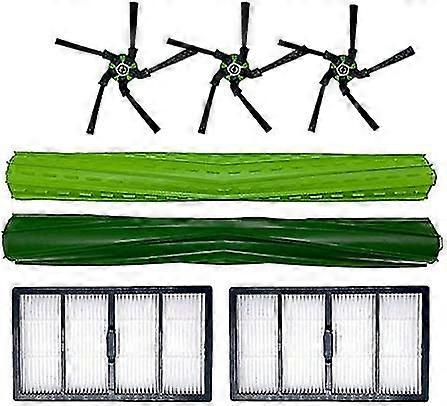Roomba S9 S9+ Vacuum Cleaner Replacement Parts - Side Brushes - Brush Kit For Roomba S9 And S9+ Robot Vacuum Cleaner - Color: Green And White