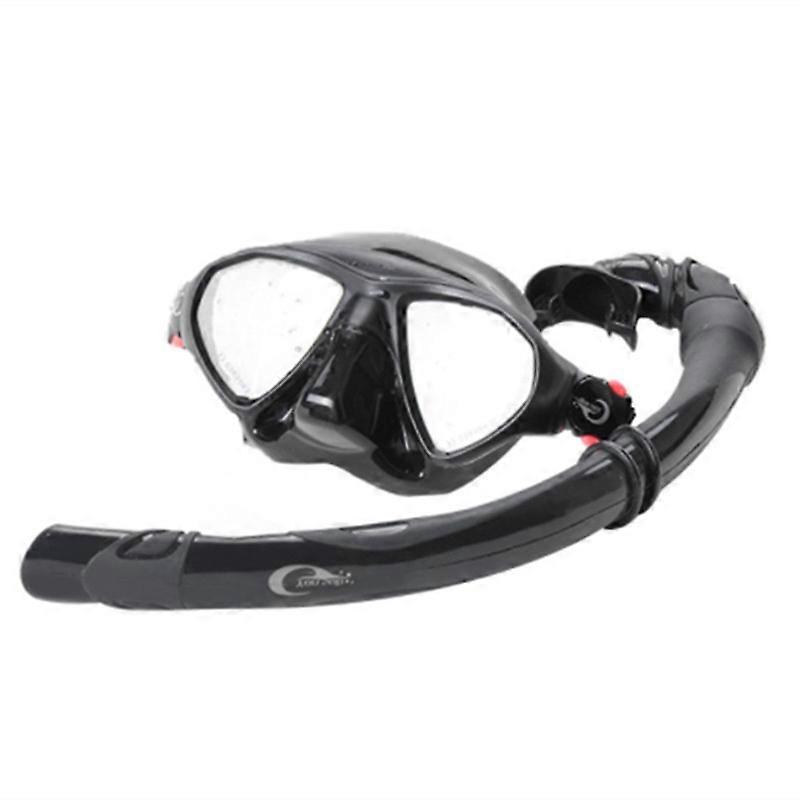 EVAGO Snorkel Set Maska do nurkowania ze szkła hartowanego z regulowanym paskiem i składanym zaworem do pływania. Wytrzymały podróżny składany snorkeling Ge