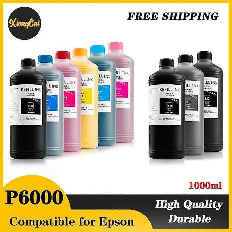 Redkid NOUVELLE encre pigmentaire compatible 1000ml pour imprimante à jet d’encre Epson P6000 P7000