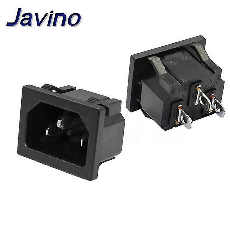 inlet plug connector AC Power Socket 250V red lamp rocker Switch 10A fuse female rewirable power connector plug