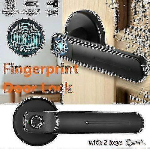 Fingerprint Electronic Door Lock Biometric Door Handle With Keys Security