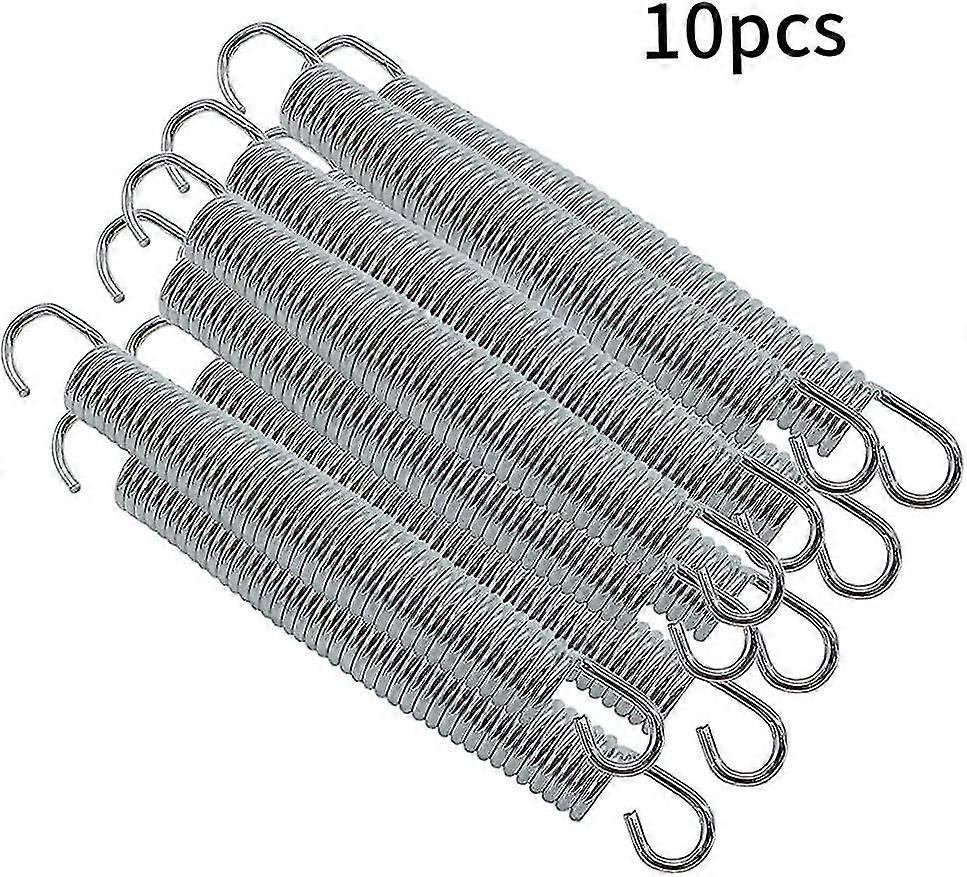 Trampoline Spring Heavy Duty Replacement Kit With Hooks For Outdoor Easy Installation Rustproof Durable Spring Trampoline Accessories (silver) (10pcs)