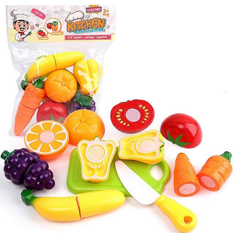 8/12pcs Kids' Pretend Play Cutting Toy Set - Slice and Dice Fruits, Vegetables, Seafood, and Learn While Having Fun with this Educational Kitchen Toy