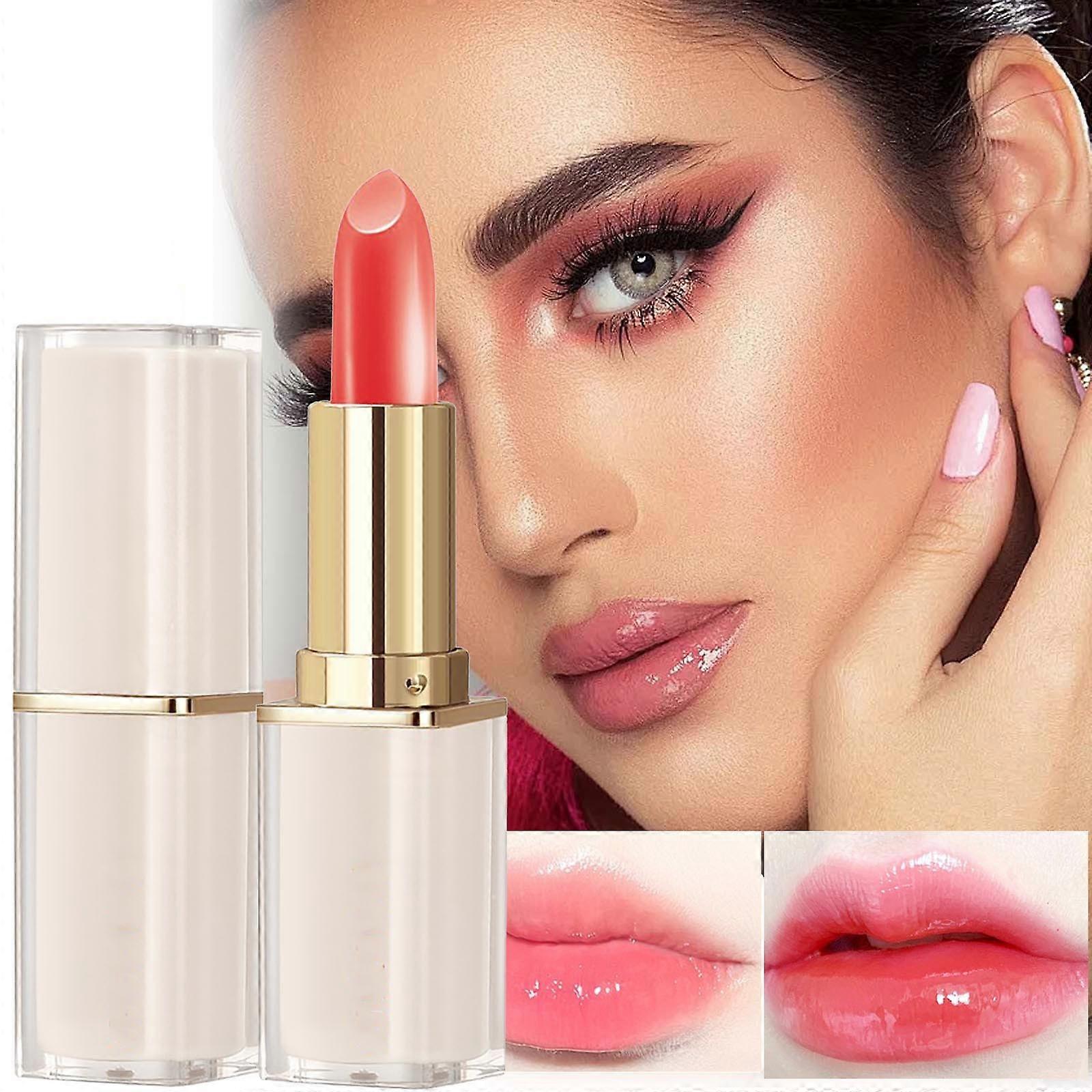 Carotene Color Change Lip Balm Moisturizing Temperature Change Lipstick Non-stick Cup Is Not Easy To Fade Antis-cracking High Color Value 3.5g Flye147