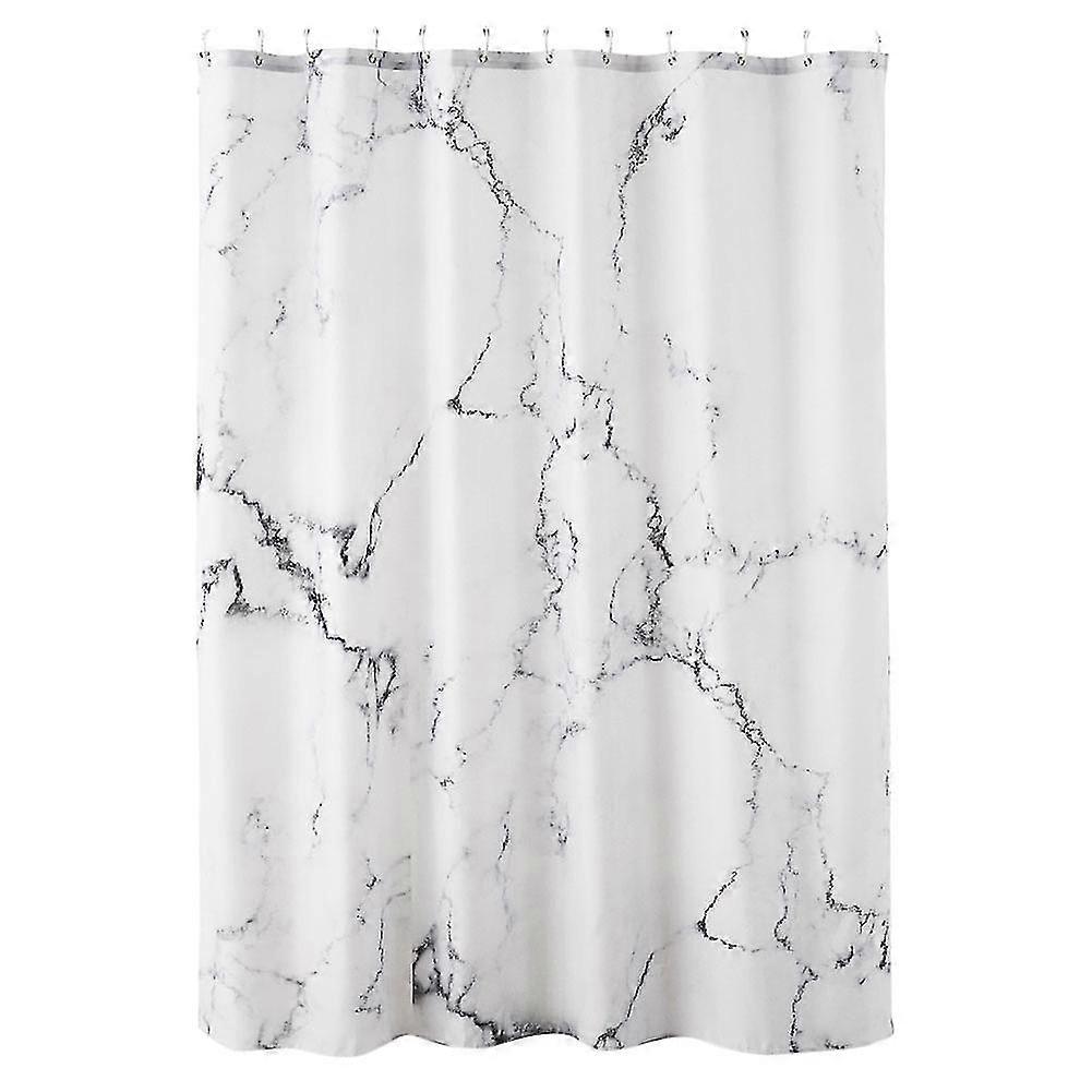 Marble-Printed Bathroom Shower Curtain Waterproof Thick And Durable