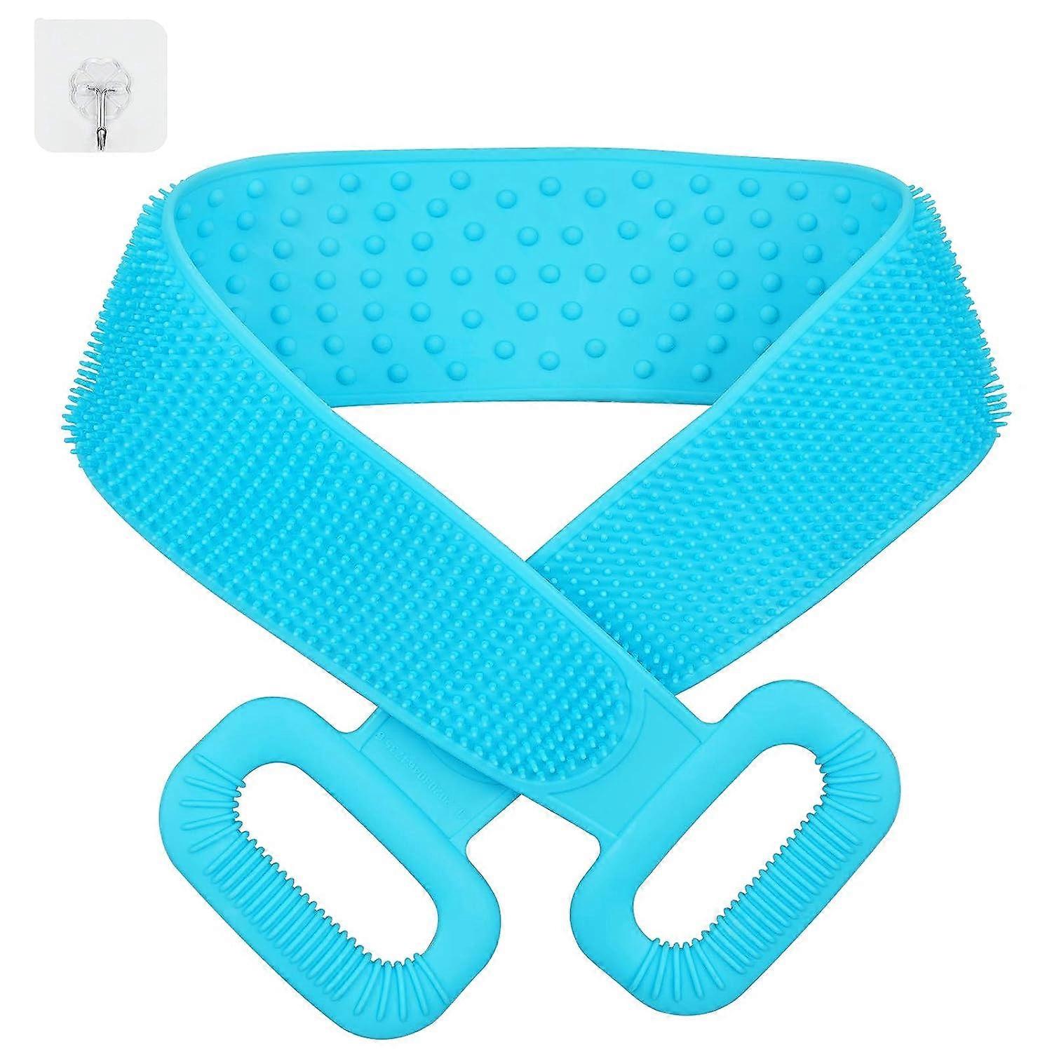 Stretchable Silicone Bath Body Brush - Exfoliating Silicone Back Scrubber for Shower