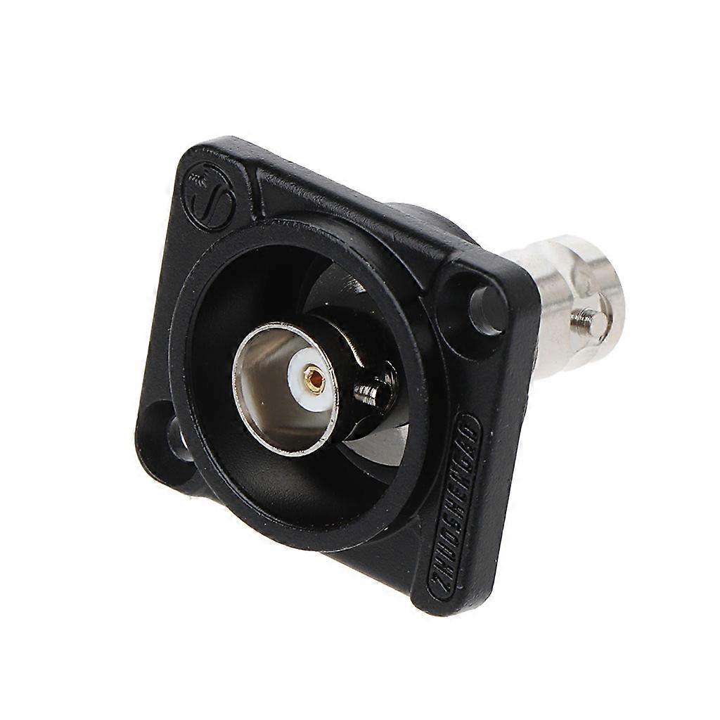 D-Type Double BNC Plug Connector Chassis Panel Mount Adapter o Monitoring Pa