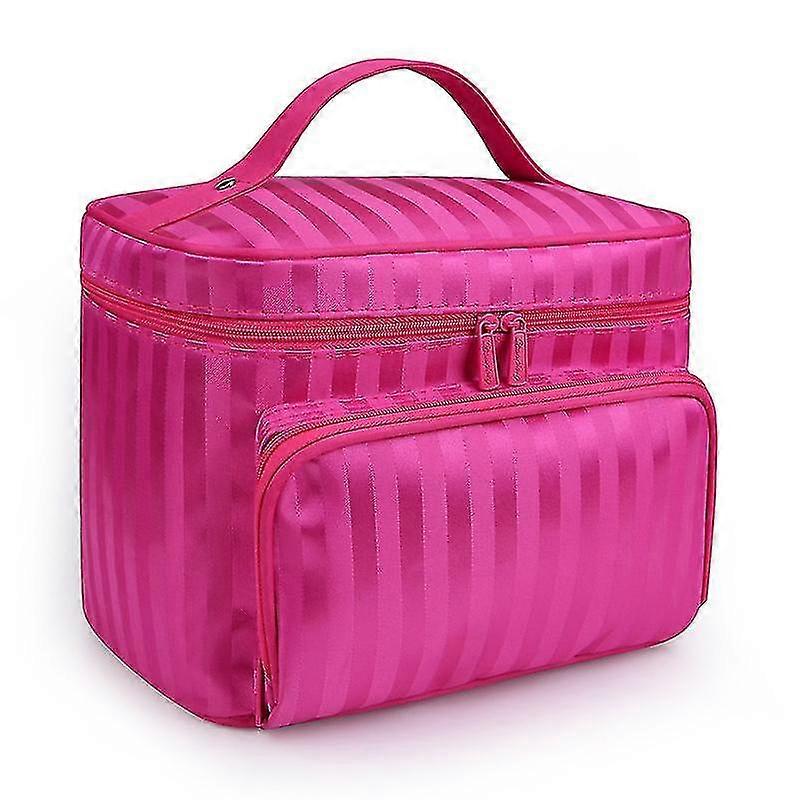Grande make up scatola cosmetica gioielli vanity case storage bag beauty toiletry container Rosa rossa