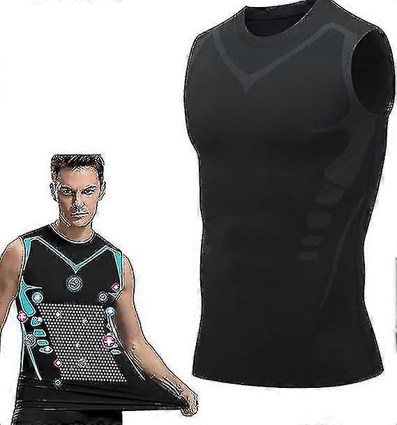 Ionic Shaping Vest, Men Body Shaper, 2024 New Version Ionic Shaping Vest For Men, Comfortable Breathable Ice-silk Fabric