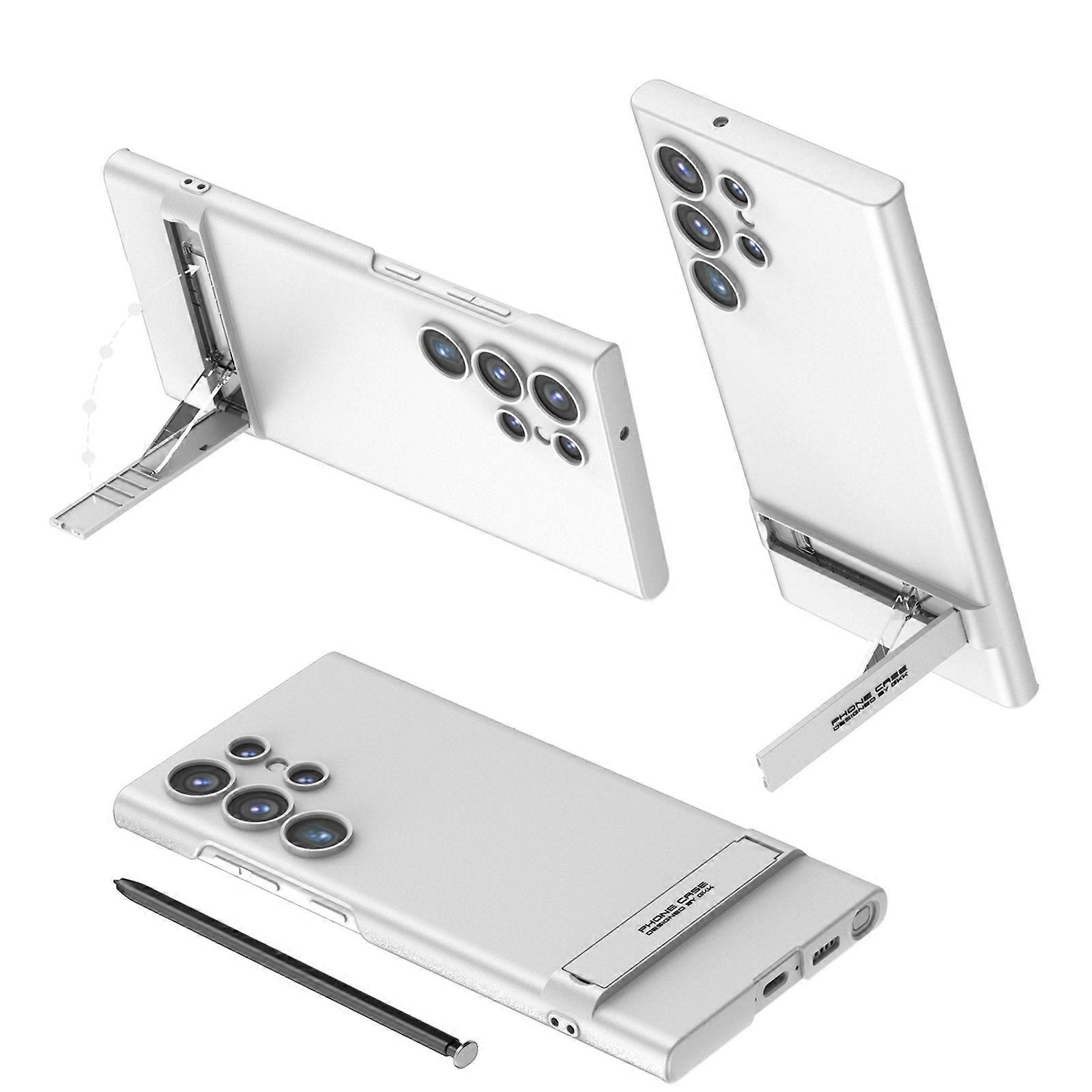 Kickstand Case for Samsung S24 Series, 4-Way Mode Built-in Metal Stand Phone Case, Mil-Grade Shockproof and Ultra-thin Protective Cover Case Designed 