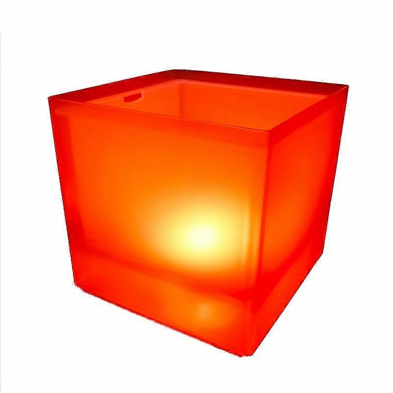 1pc, Ice Basket, Ice Bucket Color Changing LED Luminous Ice Bucket, Double Layer Square Bar Beer Ice Bucket, Champagne Wine Drinks Beer Bucket, For KT