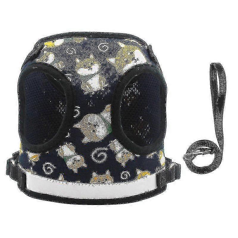 Cartoon Puppy Pattern Dog Chest Harness