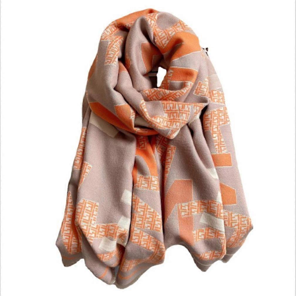 Geometric Pashmina Scarf Autumn Winter Jacquard Shawl Fashion Long Warm Thicken Wrap for Lady
