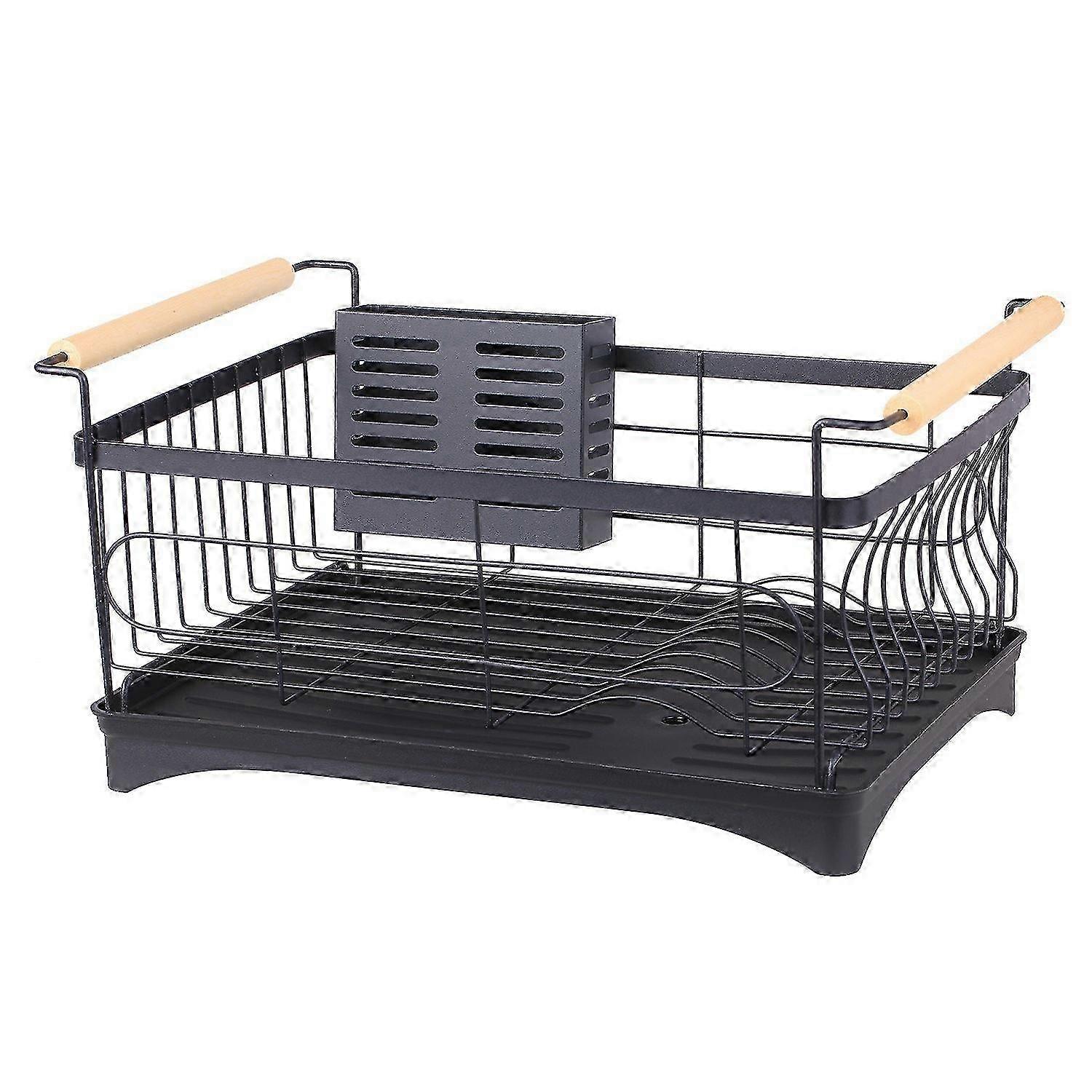 Dish Rack Bowl Holder Stainless Steel Kitchen Sink Drying Shelf Cutlery Drainer Dish Over