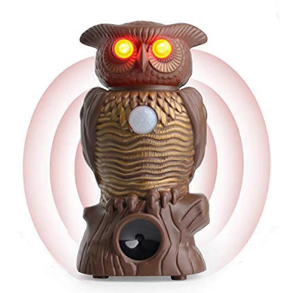 حمامة طارد ، مكافحة الحمام فزاعة الطيور الندبة كاذبة البومة طارد مع عيون عاكسة لحماية النبات MWG