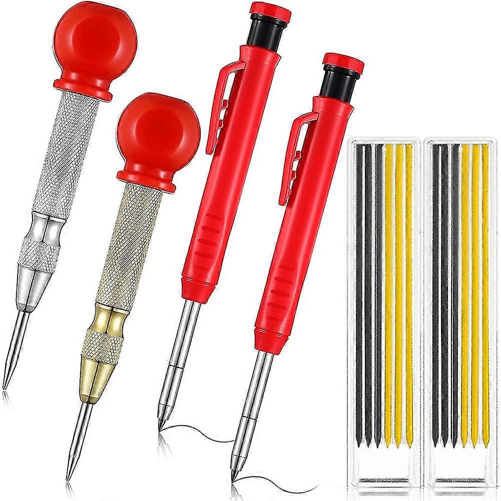 Carpenter Scriber Kit 2 Pcs With Built-In Sharpener For Construction