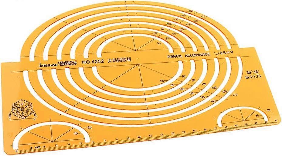 Large Isometric Ellipse Template Mold for Drawing Tools