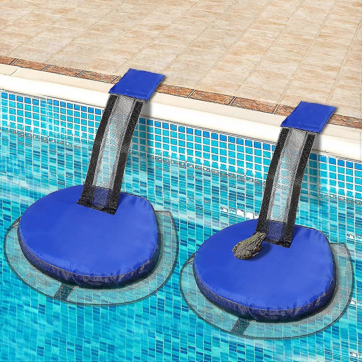 Rampes d'évacuation pour petits animaux, accessoires de piscine, bleu, 2 pièces