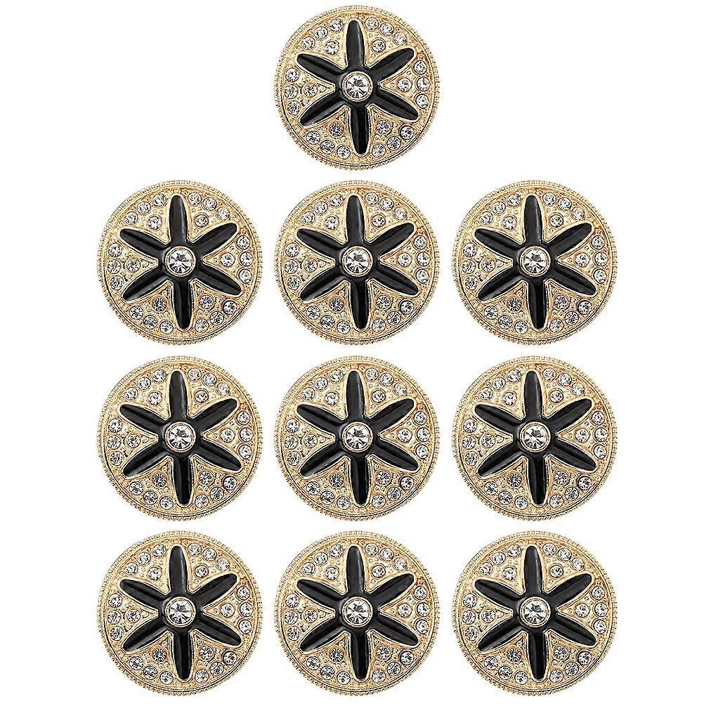 1 Set 10 Pcs 25MM Metal Buttons Overcoat Woolen Coat Clothes Round Buttons