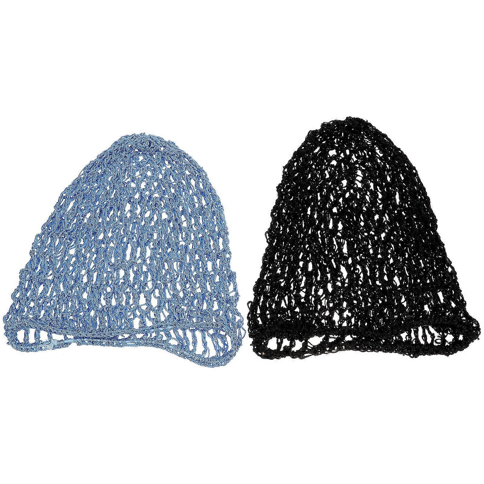 2pcs Mesh Schlafmützen Häkeln Haar Netz Mesh Haarwickel Frauen Schlafmützen