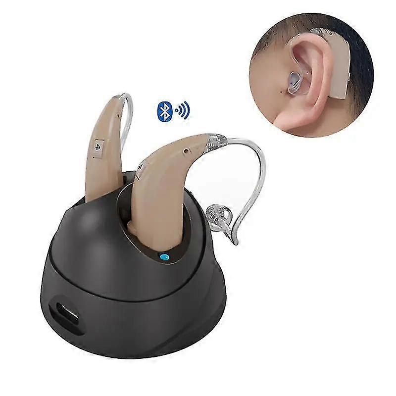 Bluetooth Hearing Aids Rechargeable Noise Reduce Sound Amplifier Connect App Audifonos Program Control Earphone For Deafness