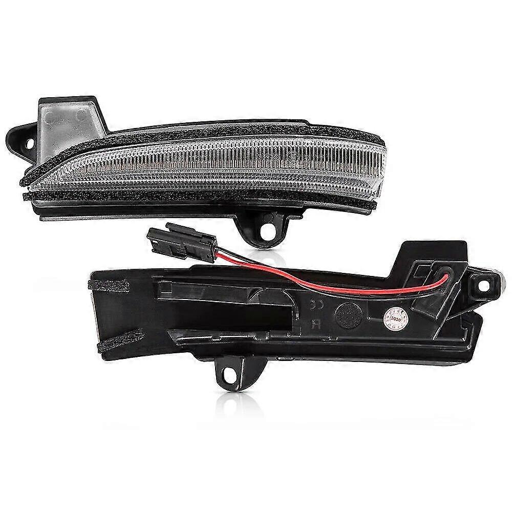 2PCS Clear Lens Dynamic Amber Full LED Side Mirror Blinker Lamp Turn Signal Light for 2013 2014 2015 2016 2017 Ford Fusion