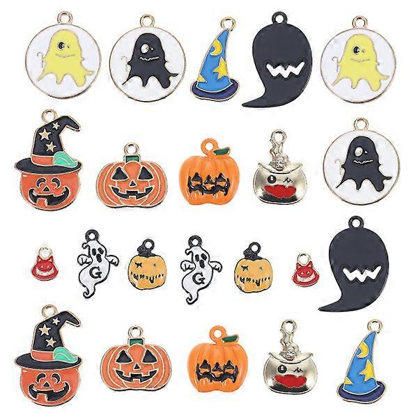 22pcs DIY Earrings Bracelets and Ornament Halloween Series Alloy Pendant