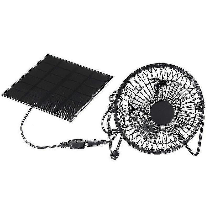 Lüftungsventilator USB Solarpanel Eisen Lüfter